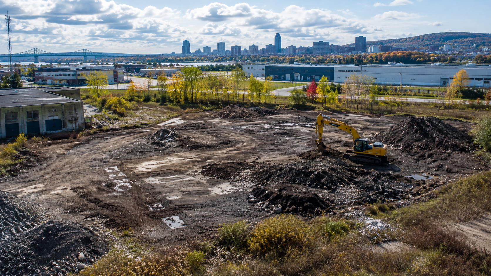 Terrain potentiellement contaminé au Québec nécessitant une étude environnementale